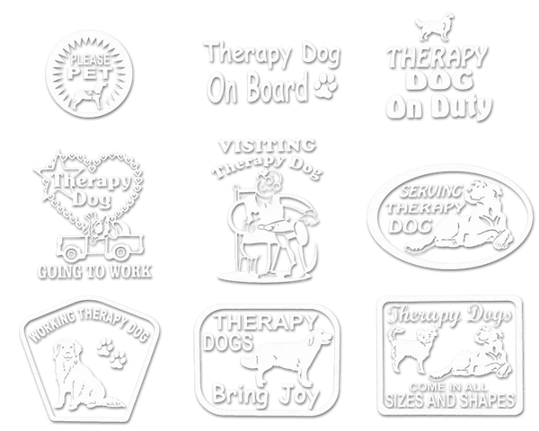 Vinyl Therapy Dog Decal 6 Vinyl Therapy Dog Decal - Image 6