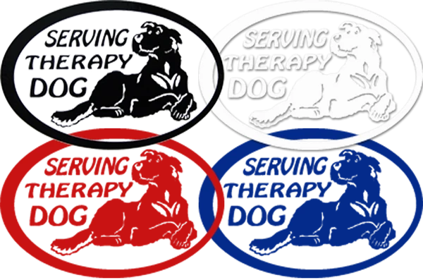 Vinyl Therapy Dog Decal 3 Vinyl Therapy Dog Decal - Image 3
