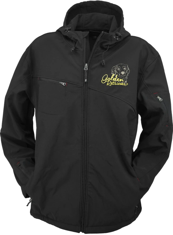 Hooded Soft Shell Jacket - Breed Specific Portrait Outline 4 Hooded Soft Shell Jacket - Breed Specific Portrait Outline - Image 4