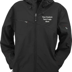Custom Logo Hooded Softshell Jacket