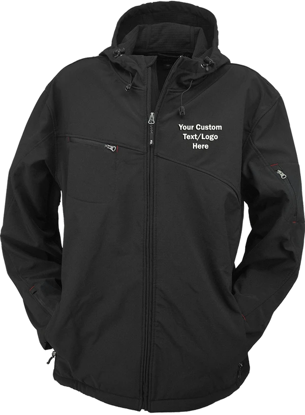 Custom Logo Hooded Softshell Jacket 1 Custom Logo Hooded Softshell Jacket