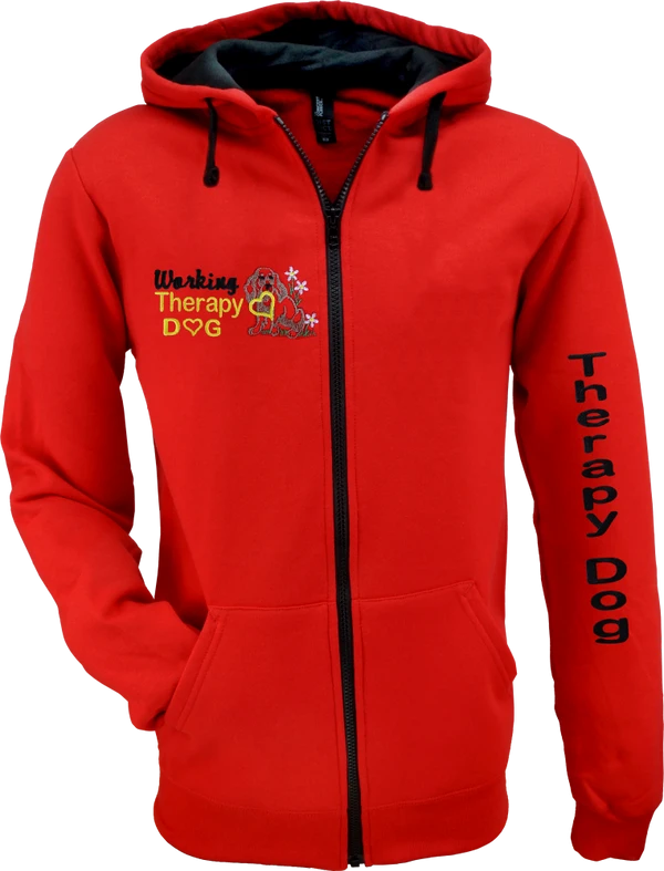 Embroidered Therapy Dog Hoodies 1 Embroidered Therapy Dog Hoodies