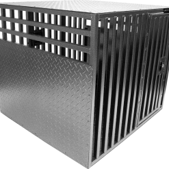 Powder Coated Double Door Diamond Tread Aluminum Dog Crate -Puppy`s Store 991008LP 3 full 75367.1638911344