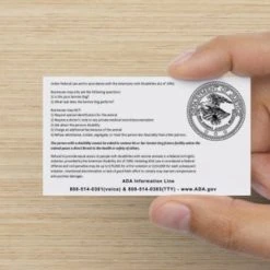 Service Dog ADA Public Access Required Cards - 25pk -Puppy`s Store ADAHold2 full 10628.1638911506