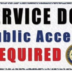 Service Dog ADA Public Access Required Cards - 25pk -Puppy`s Store Front ADA full 51235.1638911510